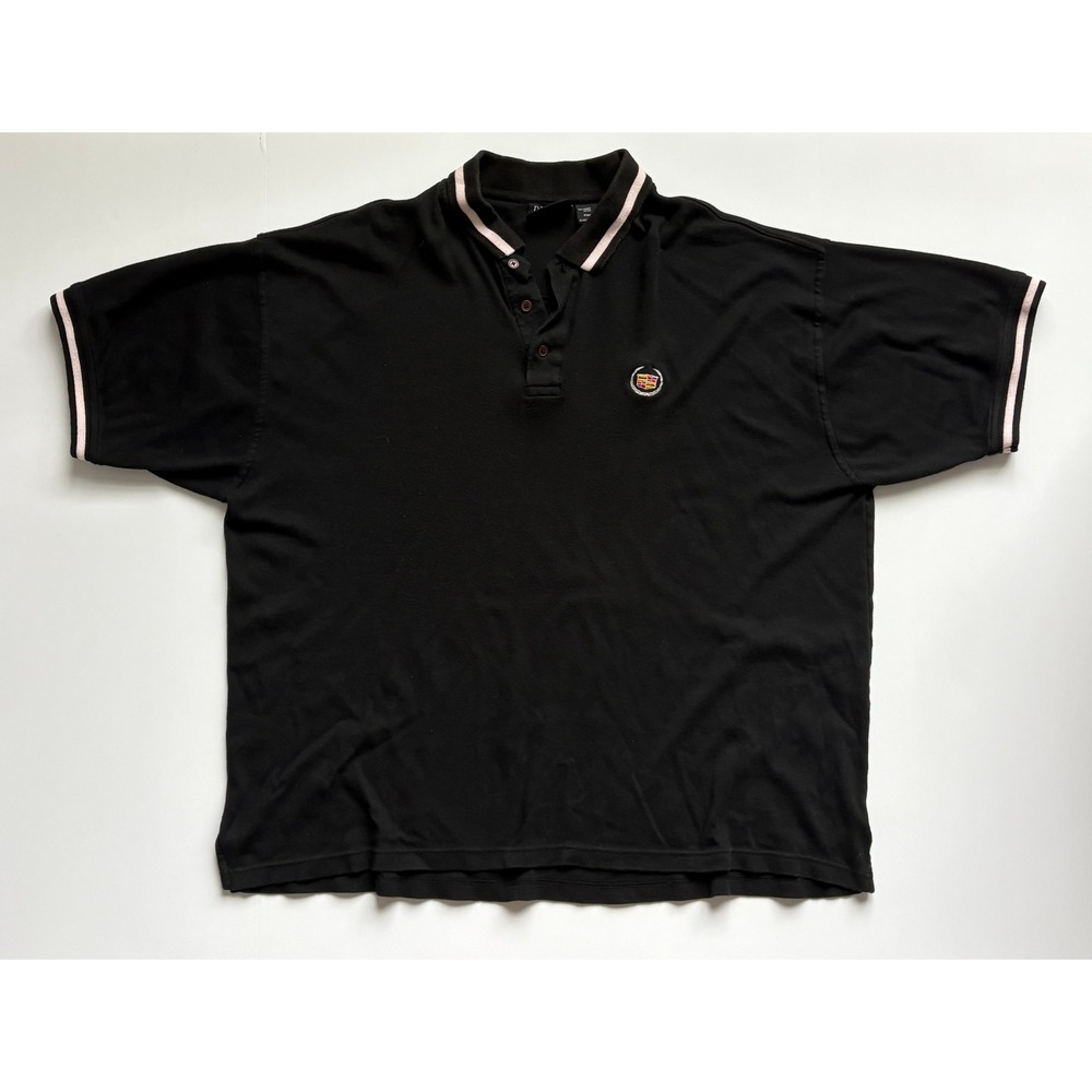 Vintage Diport USA Men's Cadillac Logo Black Shirt XXL